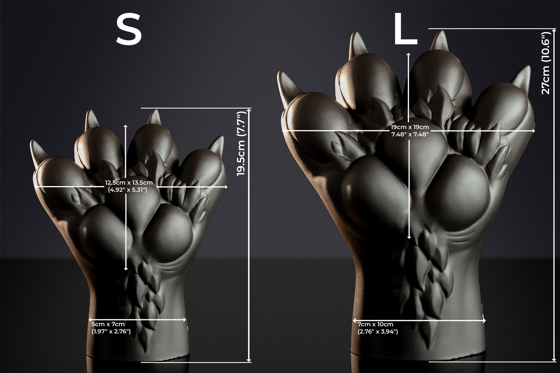 fox paw measurements